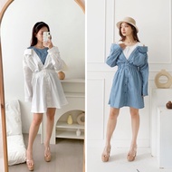 JIHYUN DENIM DRESS/ DENIM DRESS CASUALWanita