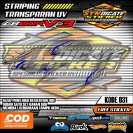 HONDA 031 UV TRANSPARENT STRIPING CB 150RHONDA V3 STICKER LIST/ CB 150RHONDA FLAME MOTIFV3