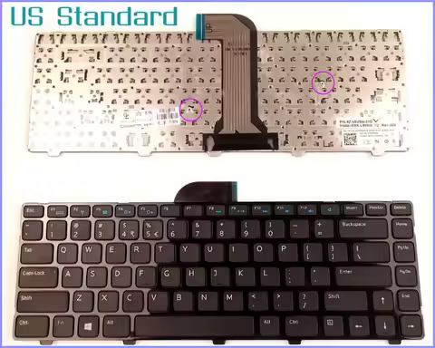 US English Version Keyboard for Dell Latitude 3440 Laptop Non-backlit
