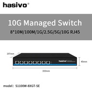 Hasivo All 10 Gigabit Poe Or Without Poe Ethernet Switch 8*10Gbps RJ45 Port Network Plug And Play 10