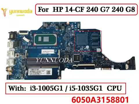 6050A3158801 For HP 14-CF 240 G7 240 G8 Laptop Motherboard With i3 i510th CPU L89469-601 L89470-601