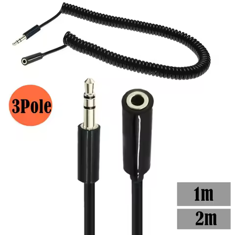 3.5mm TRRS connector Spring Coiled Cable RODE Sc7 By VIDEOMIC GO Video Micro-type Mics 1/8‘’4 3 pole