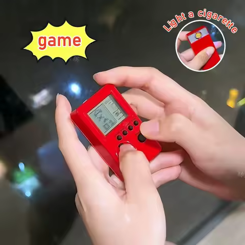 New Classic Tetris Game Console Handheld Retro Mini Portable Game Console Rechargeable Lighter Creat