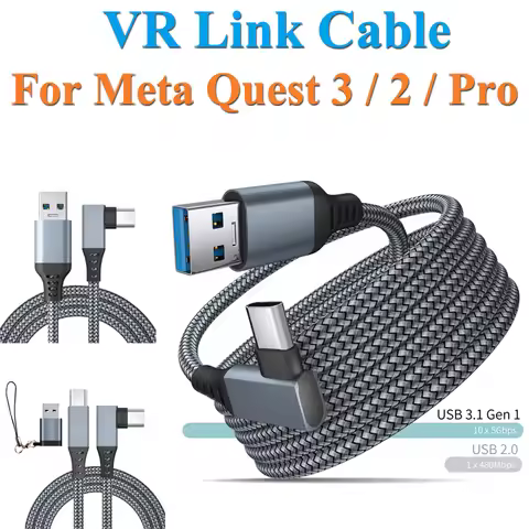 For Meta Quest 3/3S 3.0 Link Cable VR High Speed Stable Data Transmission Connection Charging Cable 