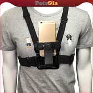 [PETSOLA] Chest Mount Harness Strap Phone Holder Action Camera POV for Mobile Phone