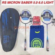 RS Micron Saber Light 5.0 6.0 73gr 75gr 5u 6u 5 6 Badminton Racket Original