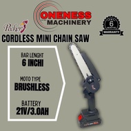 ''PECKER'' MINI CHAIN SAW C/W 1X BATTERY & CHARGER -21V -6''-3.0AH