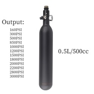 HPA Scuba 0.5L Air Tank 200BAR/3000PSI Output 160psi To 3000psi Pressure Regulator