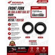 100% ORIGINAL- HONDA RS150 / RSX150 FRONT FORK OIL SEAL & DUSEAL SET (2PCS)-51490-KRM-852