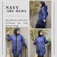 JAKET DEWASA JUMBO HIJAB WANITA POLOS MUSLIMAH SYARI UNTUK HIJABERS FLEECE TEBAL TERBARU