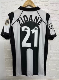 97 98ยูเวนตุสเจอร์ซีย์ Zidane Kaus Sepak Bola เดลพิเอโรย้อนยุค