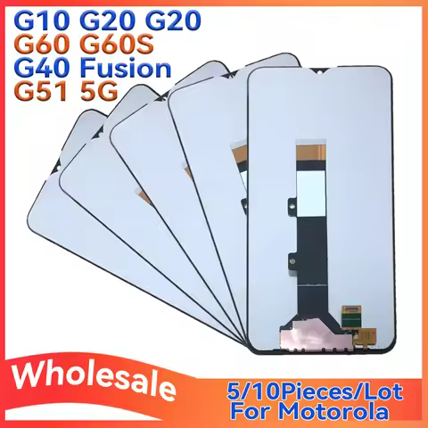 Wholesale Lot of 5/10 Pieces For Motorola Moto G10 G20 G30 G60 G60s G40 Fusion G51 5G Screen Lcd Dis