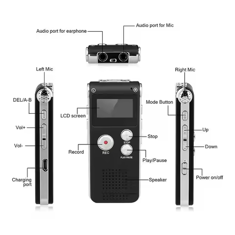 AA58 Paranormal Ghost Hunting Equipment Digital EVP Voice Activated Recorder USB US 8GB (Black)