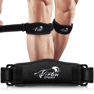 IPOW 2 PACK Embroidery Patellar Tendon Support Strap with Thickened Pad, Knee Pain Relief & Patella