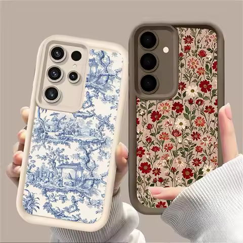 Fashion Beautiful Flower Case For Samsung Galaxy S25 FE S26 S24 S23 S22 S21 S20 Plus Note 20 Ultra 5