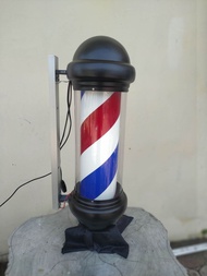 BARBERPOLE/lampu Barbershop T7023 ukuran tinggi 75cm diameter 23cm bahan fiber kuat, putaran 30/36rp
