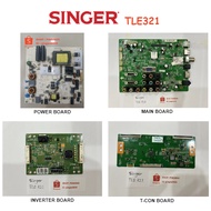 SINGER TLE321 LED TV Power Board K-75L1 PBB1-C8Q071-06427 Main MST6M182VG-T9B Inverter 6917L-0072A T