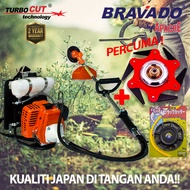 【FREE BLADE】BRAVADO TurboCUT® BG328 Super Heavy Duty Garden Trimmer Backpack Brush Cutter Grass Cutt