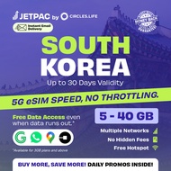 [Jetpac eSIM] South Korea Travel eSIM | 5-40GB | 30 Days Usage