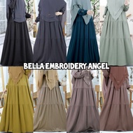 Bella Dress Embroidery XS S M L XXL XXXL 2XL 3XL Januari Atelier Angelina Angel Black Carnberry Stee
