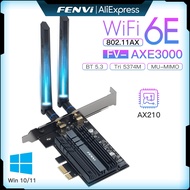 ✽■ FENVI 5374Mbps WiFi 6E AX210 For Bluetooth 5.3 Tri-Band 2.4G/5G/6Ghz Wireless PCIe WiFi Adapter 802.11AX WiFi 6 Card PC Win10/11