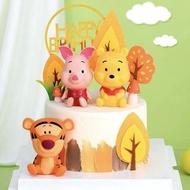 蛋糕裝飾 小熊維尼 蛋糕Winnie the Pooh 蛋糕跳跳虎豬仔 蛋糕Cake topper decoration Pooh cake Piglet Tigger Happy Birthday 