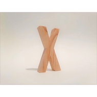 Natural Wood Handcrafted Letter-X