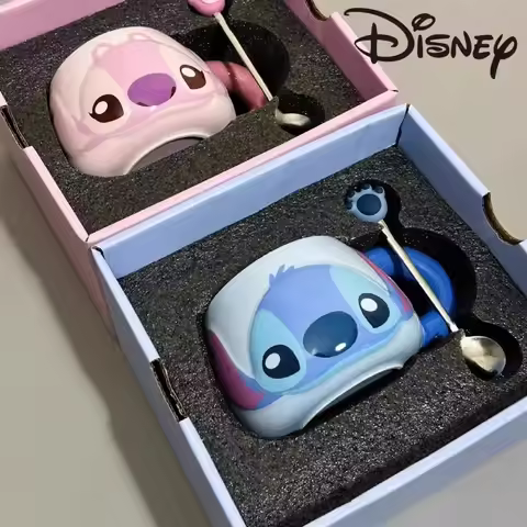 500ml Lilo&Stitch Ceramic Mug Disney Cartoon Character Shape Accessories Coffee Cup Children's Kawai