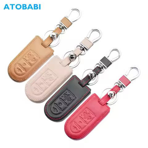 Leather Car Key Case For Daihatsu Tanto LA610S LA150S Move Custom Moovecanvas LA800S LA600S Toyota 4