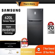 Samsung 620L Digital Inverter Twin Door Fridge Top Mount Freezer | RT53K6271BS/ME (Refrigerator Peti Sejuk Peti Ais 电冰箱)