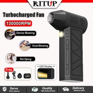 Mini Turbocharged Fan Powerful Blower Turbo 130000RPM Violent Fan Mini Turbo Jet Fan Rechargeable Fa