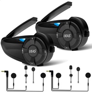 EJEAS Q7 Motorcycle Helmet Bluetooth Intercom, Motorcycle Bluetooth 5.1 Headset with CVC Noise Reduc