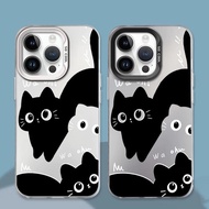 Cute Cat Pattern Caiyin IMD Hybrid Silicone Hard Anti-fall Casing for Oppo A60 A1 A3 Pro A11s A1K A1