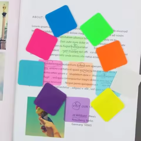 1-8pack 8 Colors 160 Sheets INS Waterproof Sticky Notes memo Pads Notepads N-time sticker School Sta