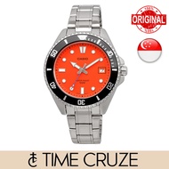 [Time Cruze] Casio Duro MDV-10 Small Orange Stainless Steel Case Aluminum Bezel Men Watch MDV-10D-4A