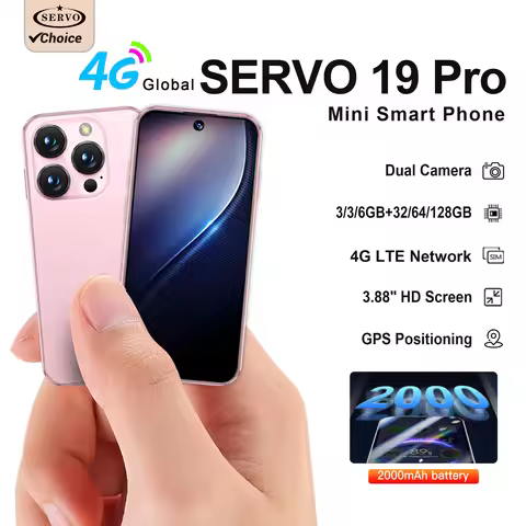 SERVO 19PRO 4G LTE Mini Smartphone Android 12.0 System 6GB+128GB Play Store WiFi Face Unlock Dual SI