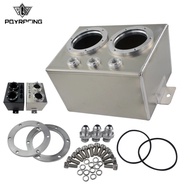 PQY-3L Dual Billet Aluminum Fuel Surge Tank/Without 044 Pump Silver/Black PQY-TK84