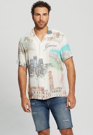 Guess Short Sleeves Eco Rayon Riviera Shirt