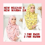 NEW RELEASE WARDA PRINTED 26 JAN MOOTIARA INSTANT SHAWL TUDUNG TAK YAH GOSOK