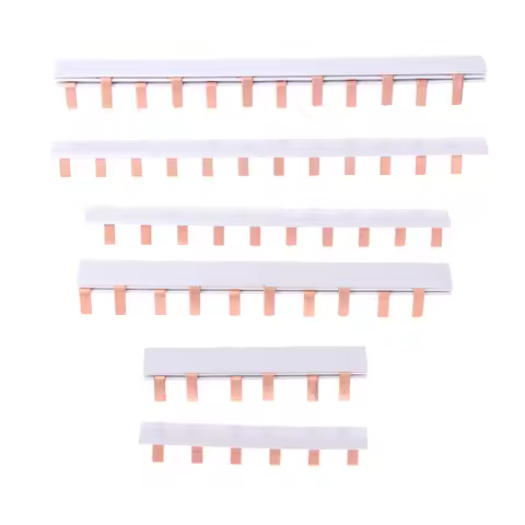 1/2P PIN TYPE Fork Type Copper Busbar For Distribution Box Circuit Breaker MCB 63A Connector Busbar