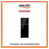 Toshiba GR-AG46SDZ(XK) Nett 407L Top Mount 2-Door Fridge - Black