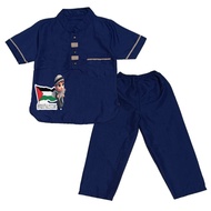 setelan koko kurta anak gambar save palestina usia 1-10 tahun baju koko anak