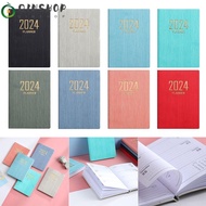 QINSHOP 2024 Agenda Book, Pocket A7 Diary Weekly Planner, High Quality with Calendar Notebooks School Office