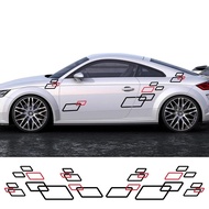 Car Side Body Sticker Graphics Vinyl Decals Square Creative Decor Auto Accessories For Audi TT 8N MK