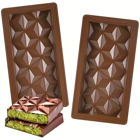1PC Candy Bakery Accessories Thick Break-Apart Design Rectangle Molds for Pistachio Dubai Style Sili