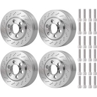 QUE-T 4pcs Stainless Steel Wheel Weights for 1/10 RC 2.2" Beadlock Rims Wraith D90