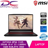 MSI GF66 11UE-252SG Gaming Laptop (i7-11800H | 16GB RAM | RTX 3060 | 15.6" FHD 144hz | WIN 10 HOME) 9S7-158112-252