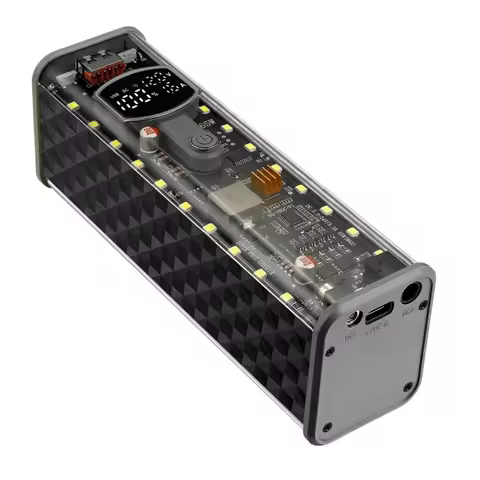 Lightweight 65W Energy Powerbank Case Enclosure Fit for 8Pcs 18650 Batteries