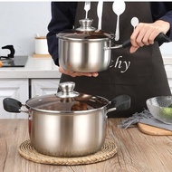 ST- Stainless Steel Soup Pot Milk Pot Thickened Binaural Noodle Pot Multi-Function Induction Cooker Pot