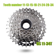 Bicycle 8 Speed Freewheel 11-32t 11-34t 8s Screw On Thread Freewheel